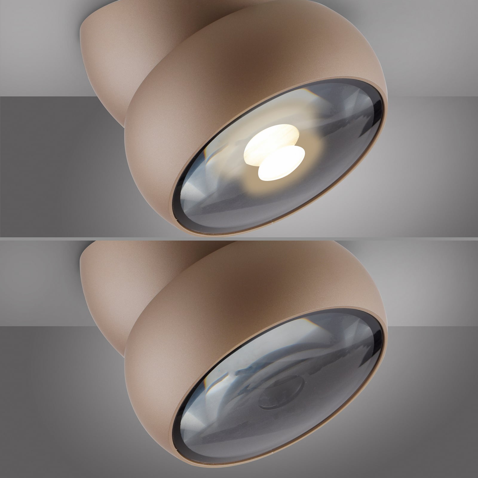 LED takspot Move svingbar bronse fra siden