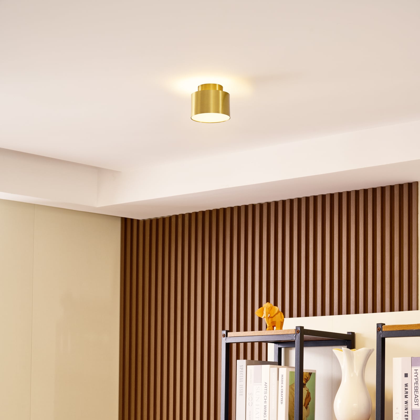 LED takspot Nivoria gull aluminium bakside