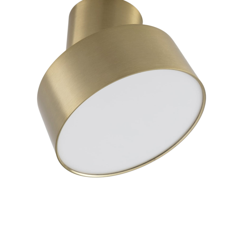 Detalj av LED takspot Nivoria svingbar gullfarget aluminium Ø14 cm