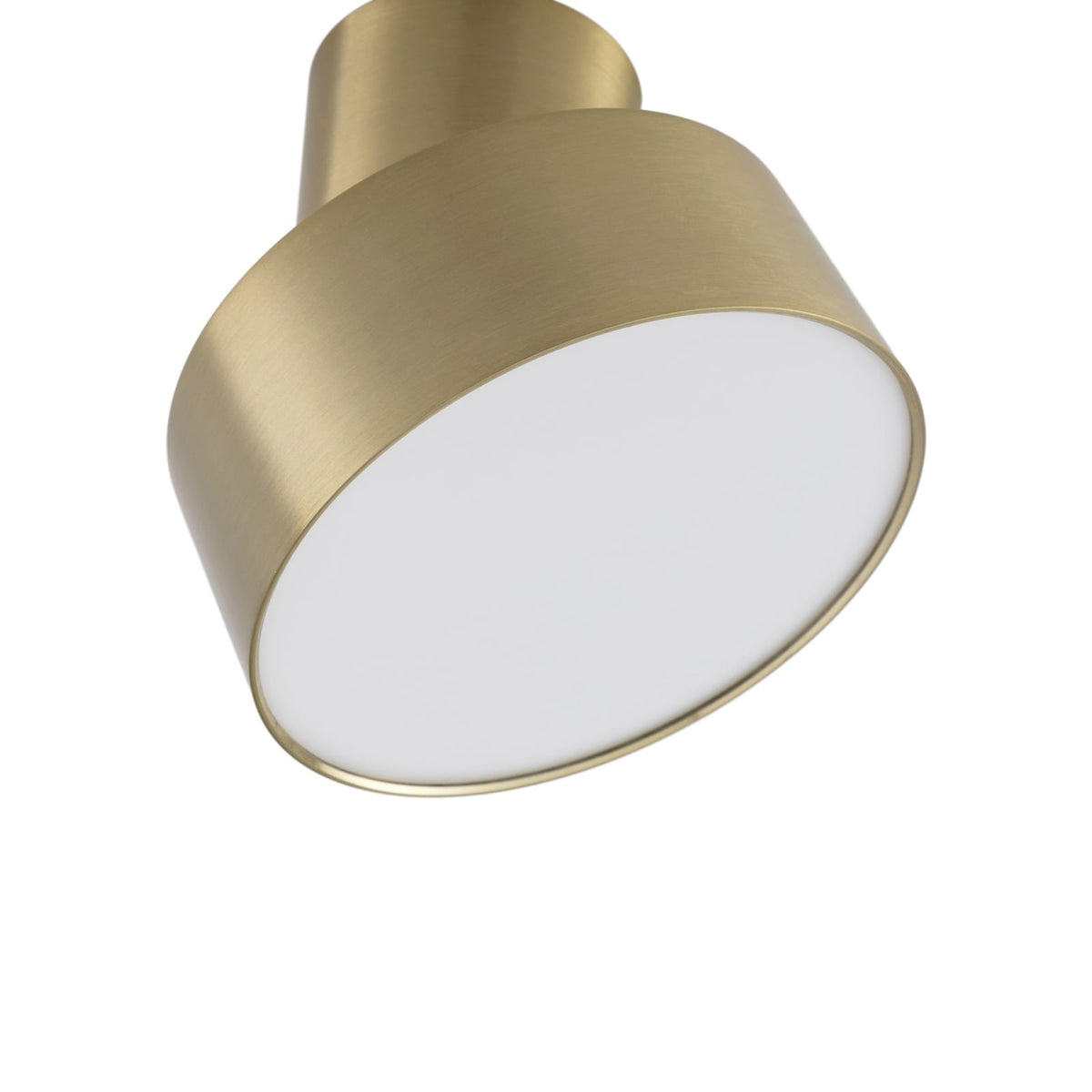 Detalj av LED takspot Nivoria svingbar gullfarget aluminium Ø14 cm
