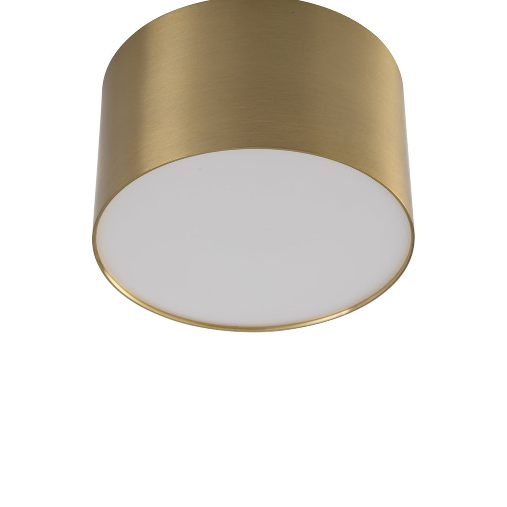 LED takspot Nivoria gullfarget aluminium vinklet