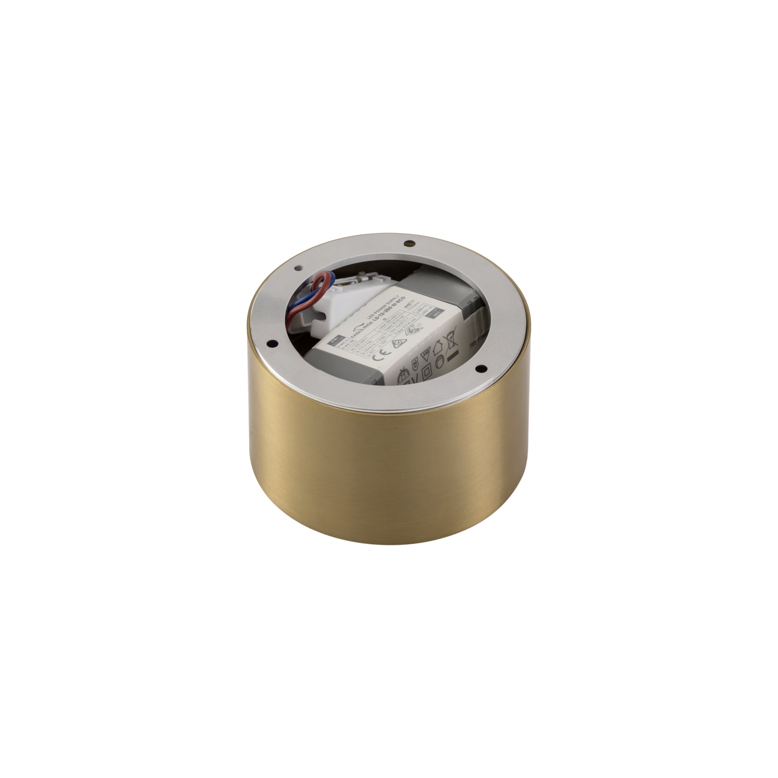 LED takspot Nivoria gullfarget aluminium lys