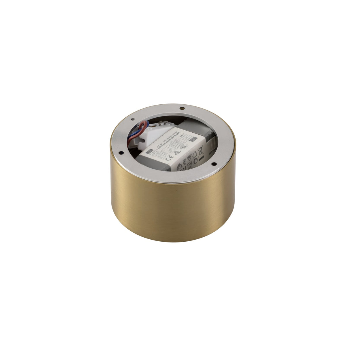 LED takspot Nivoria gullfarget aluminium lys