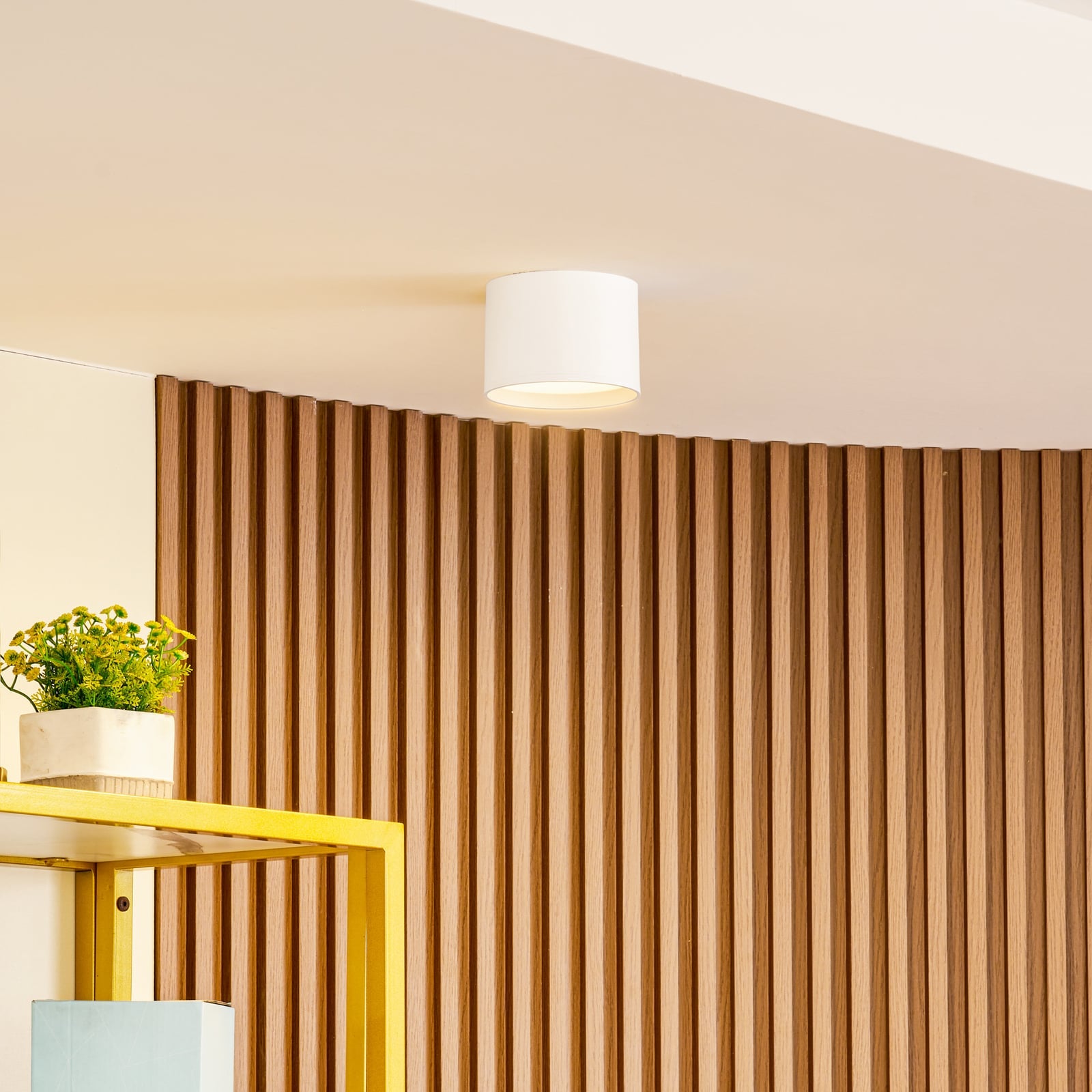 LED takspot Nivoria hvit aluminium Ø12 cm 15W forfra