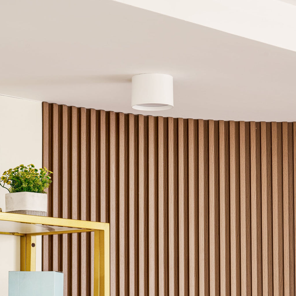 LED takspot Nivoria hvit aluminium Ø12 cm 15W bakside