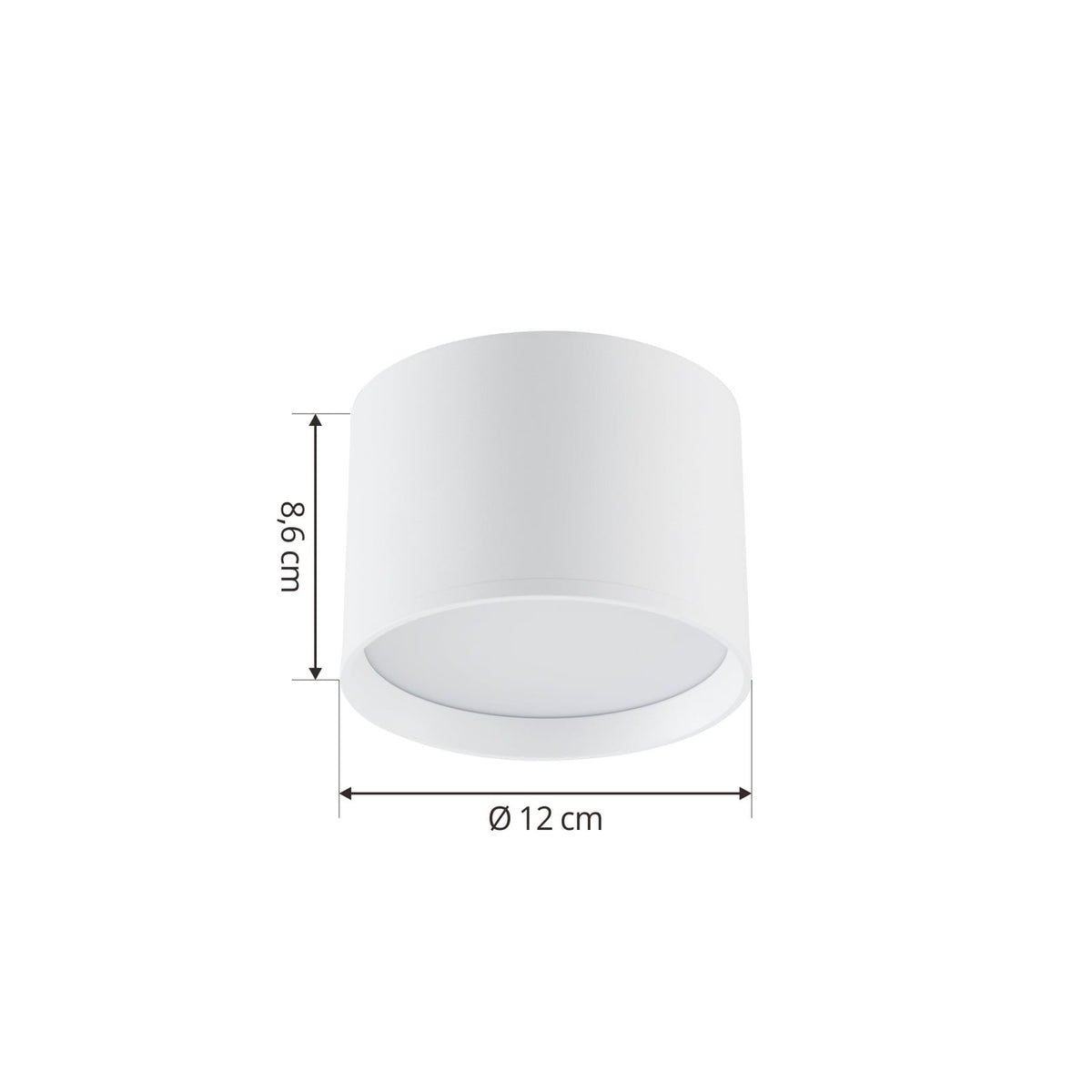 LED takspot Nivoria hvit aluminium Ø12 cm 15W nærbilde