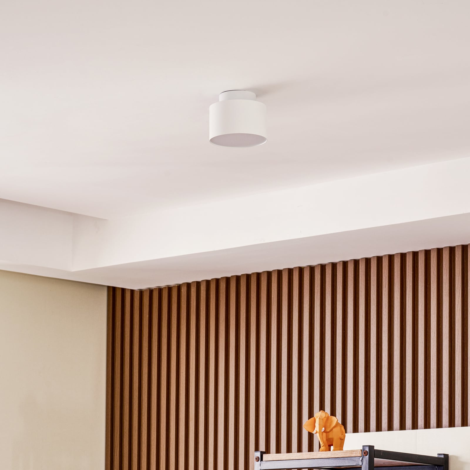 LED takspot Nivoria hvit aluminium Ø11 cm bakside