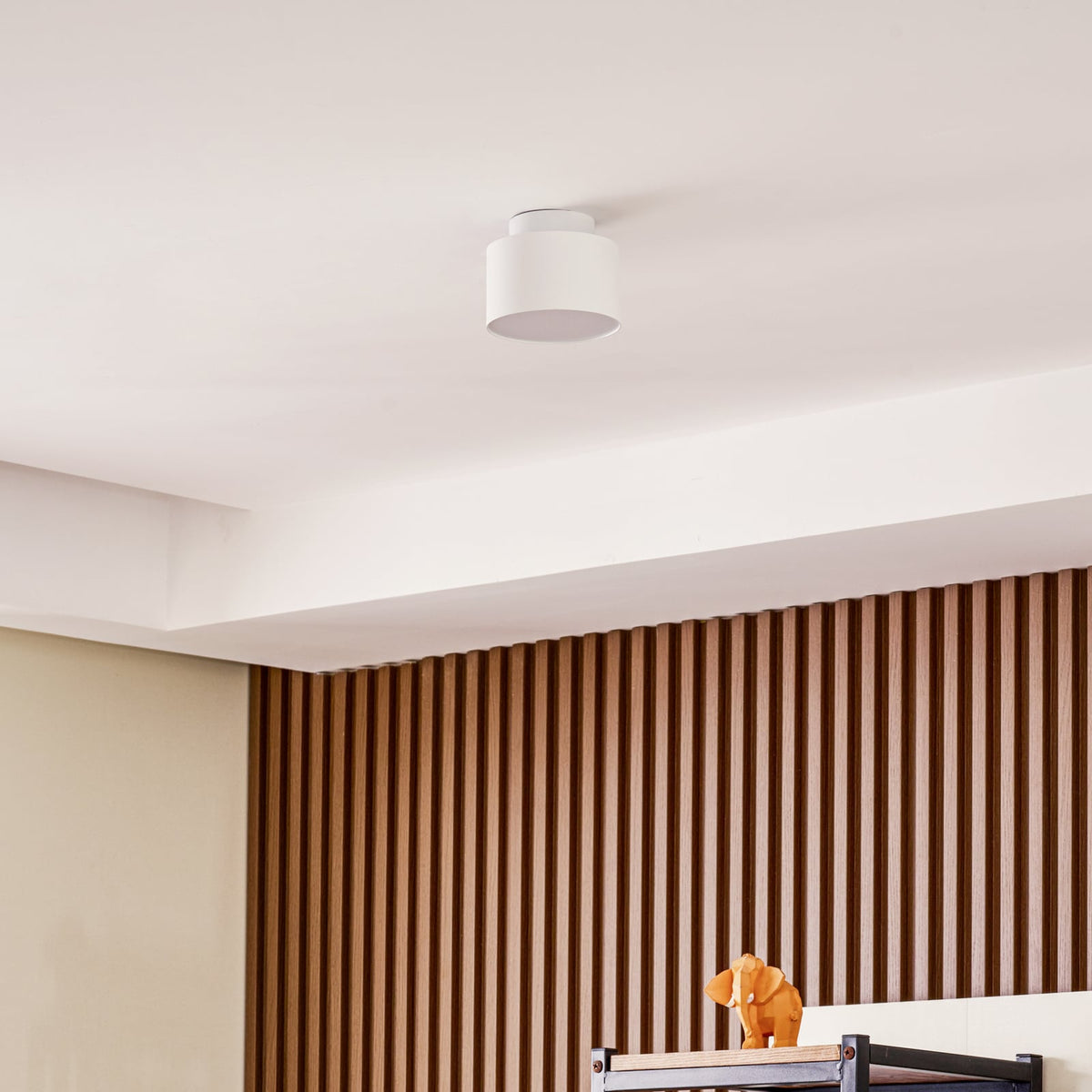 LED takspot Nivoria hvit aluminium Ø11 cm bakside