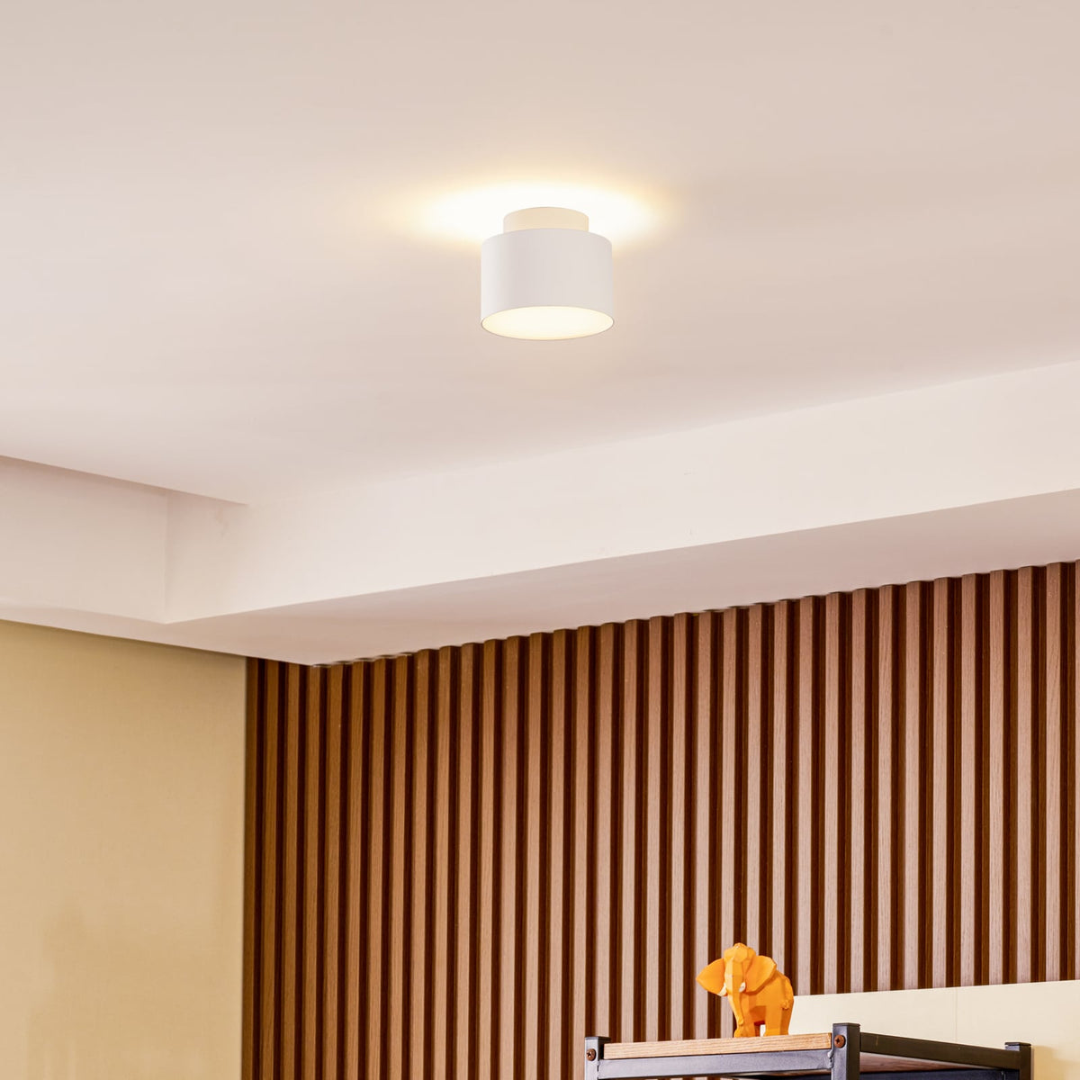LED takspot Nivoria hvit aluminium Ø11 cm forfra