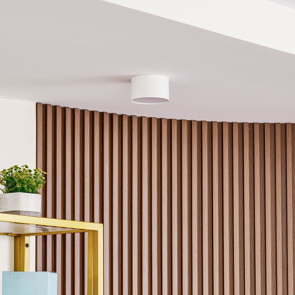LED takspot Nivoria hvit aluminium forfra