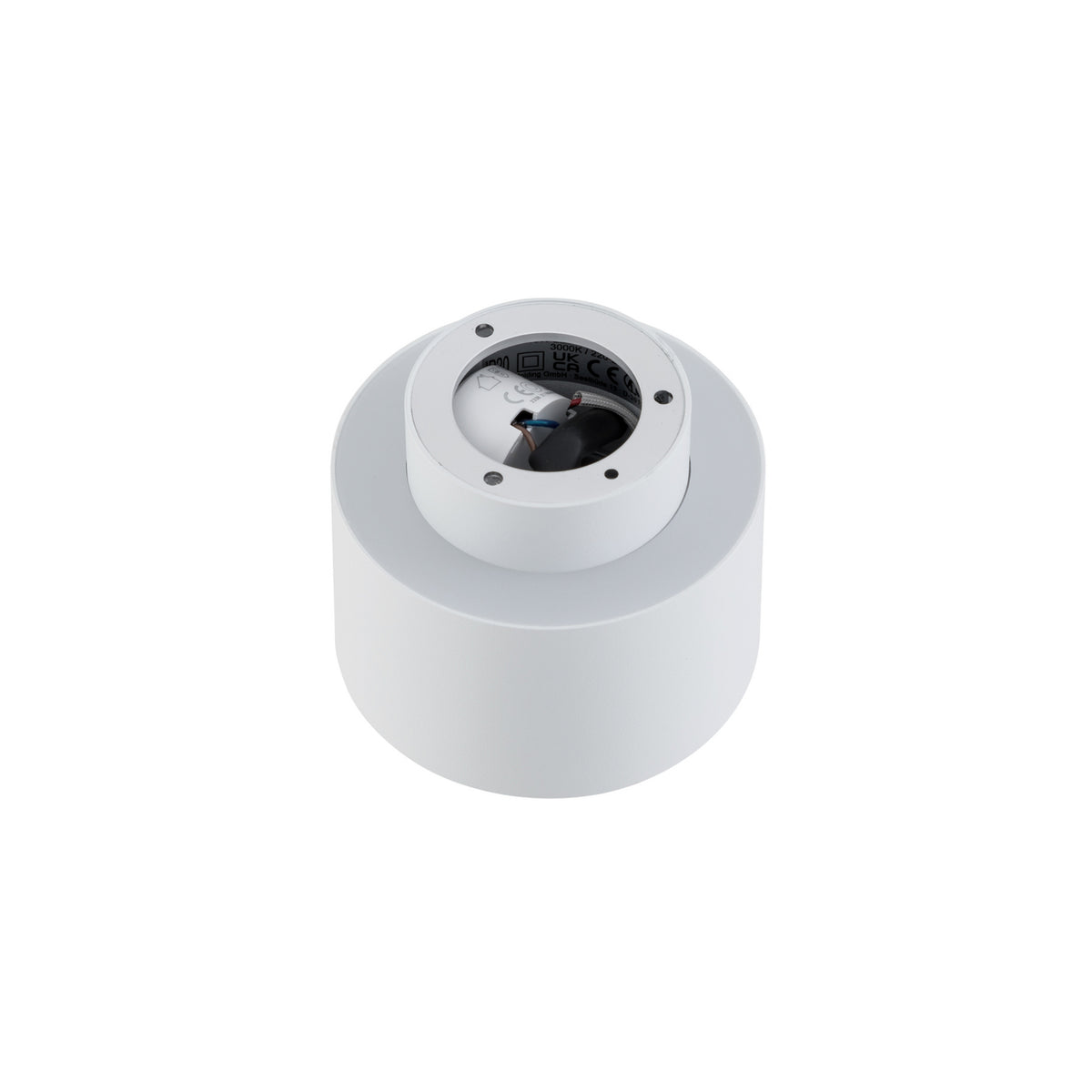 LED takspot Nivoria hvit aluminium Ø11 cm lysdetalj
