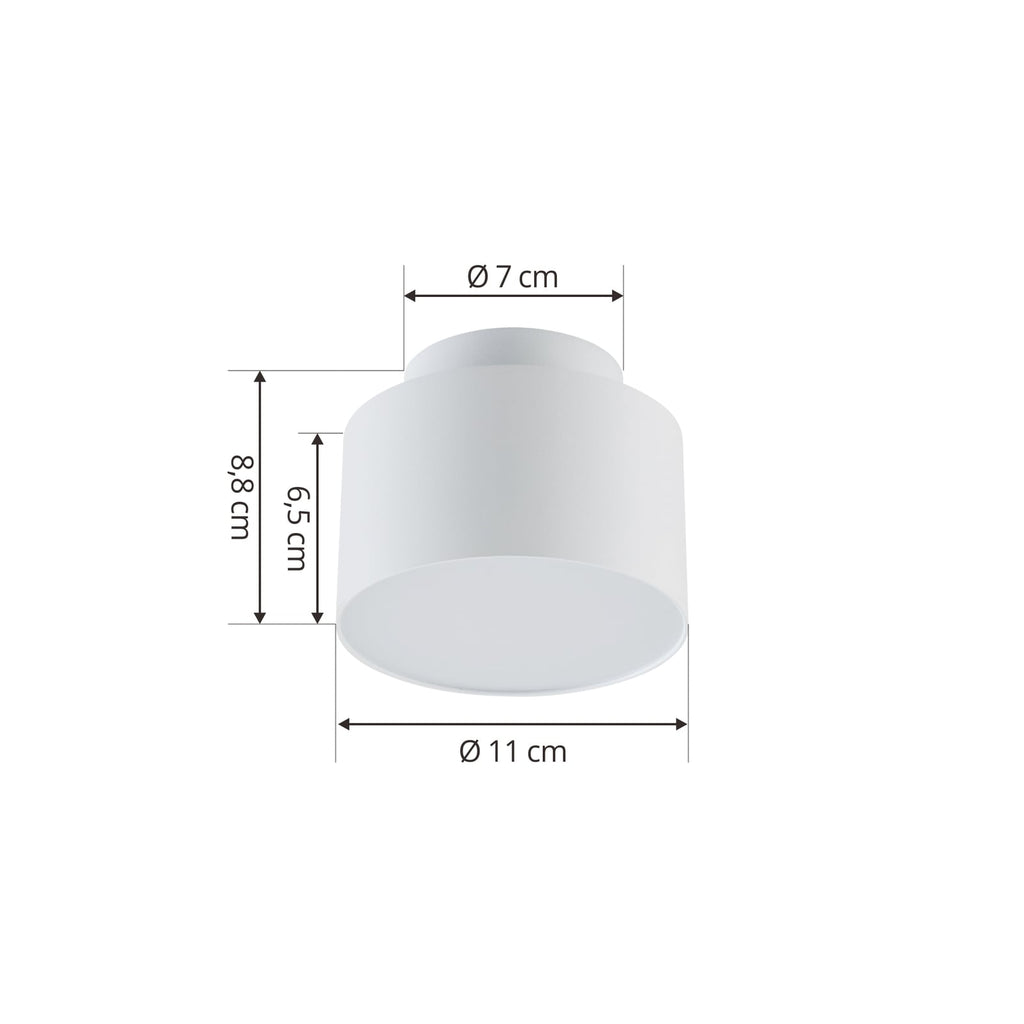 LED takspot Nivoria hvit aluminium Ø11 cm montert i tak