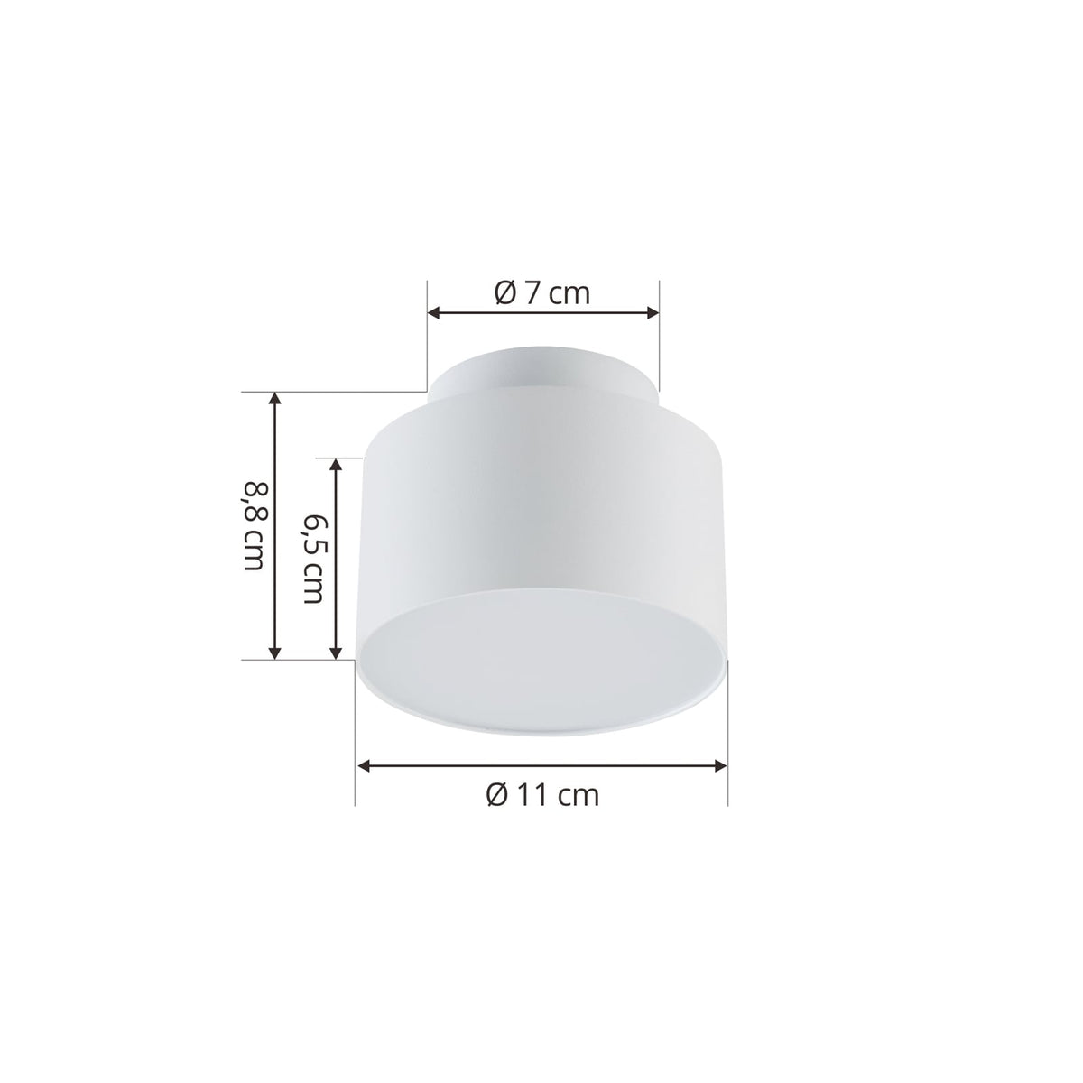 LED takspot Nivoria hvit aluminium Ø11 cm montert i tak
