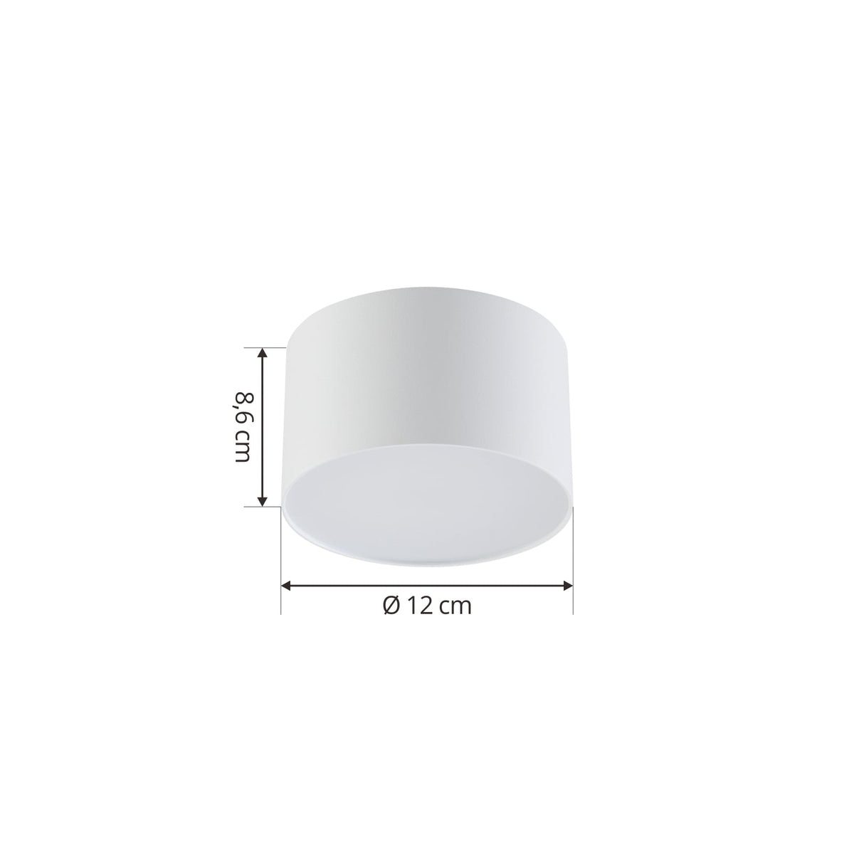LED takspot Nivoria hvit aluminium montert i tak
