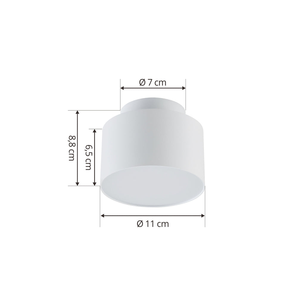 LED takspot Nivoria hvit aluminium Ø11 cm montert i tak
