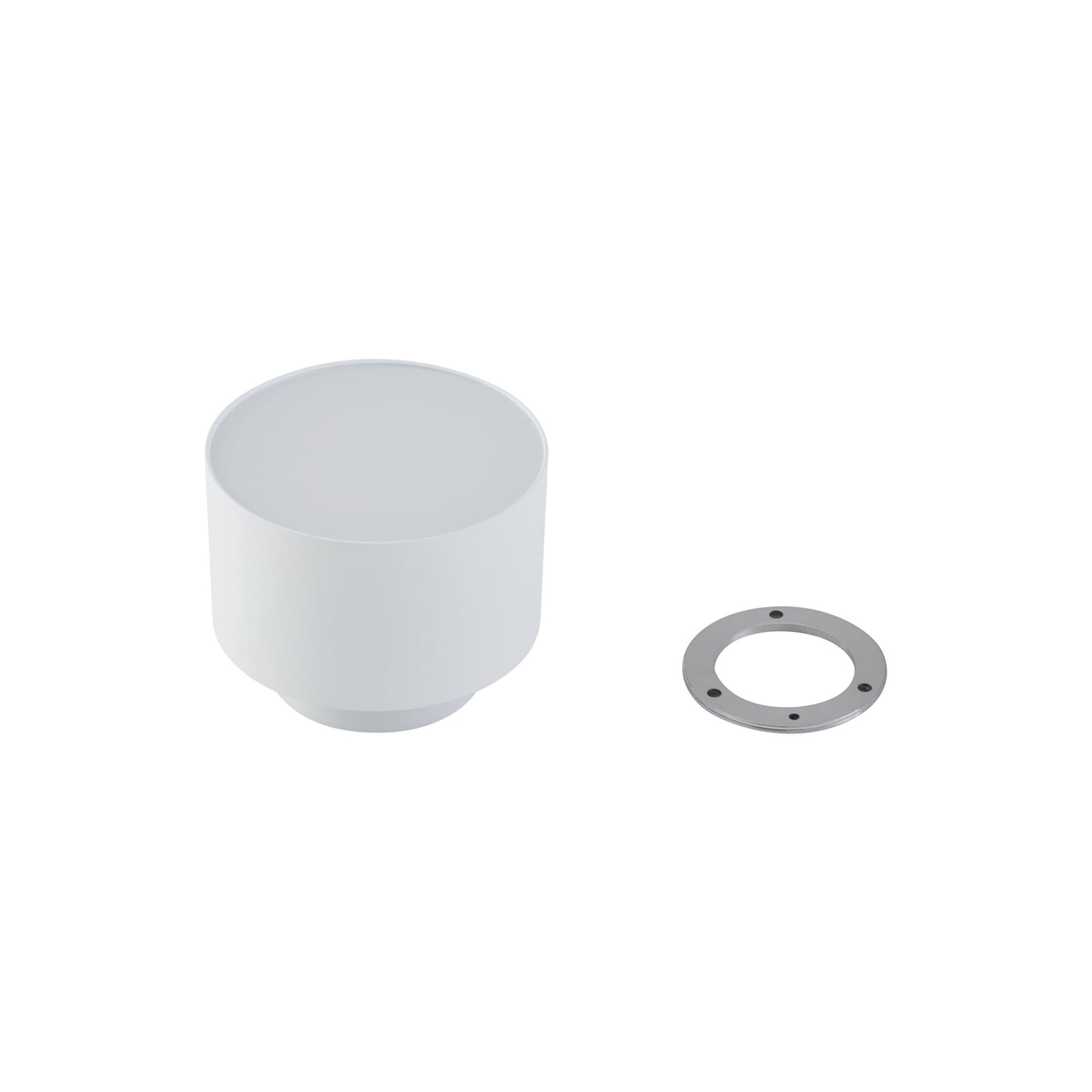 LED takspot Nivoria hvit aluminium Ø11 cm med varmt lys