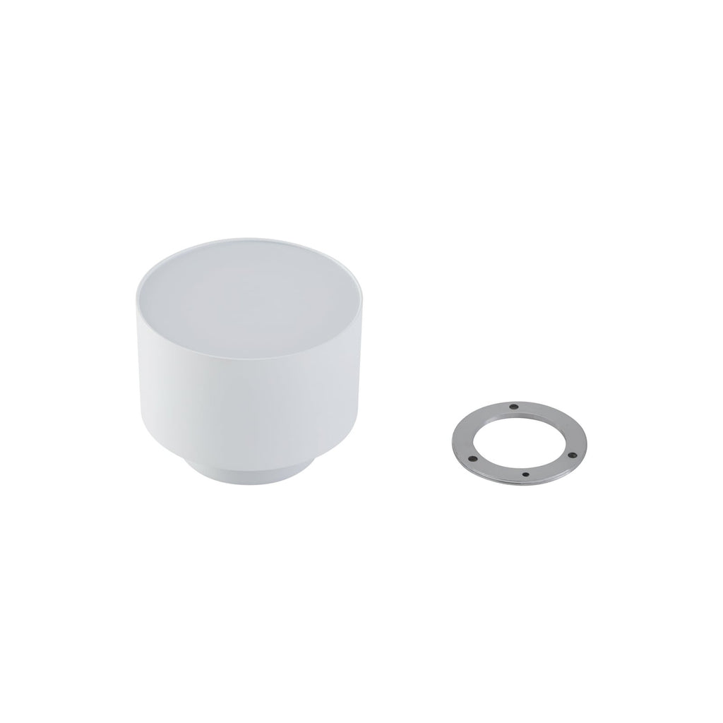 LED takspot Nivoria hvit aluminium Ø11 cm med varmt lys