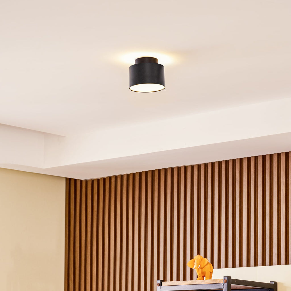 LED takspot Nivoria svart aluminium forfra