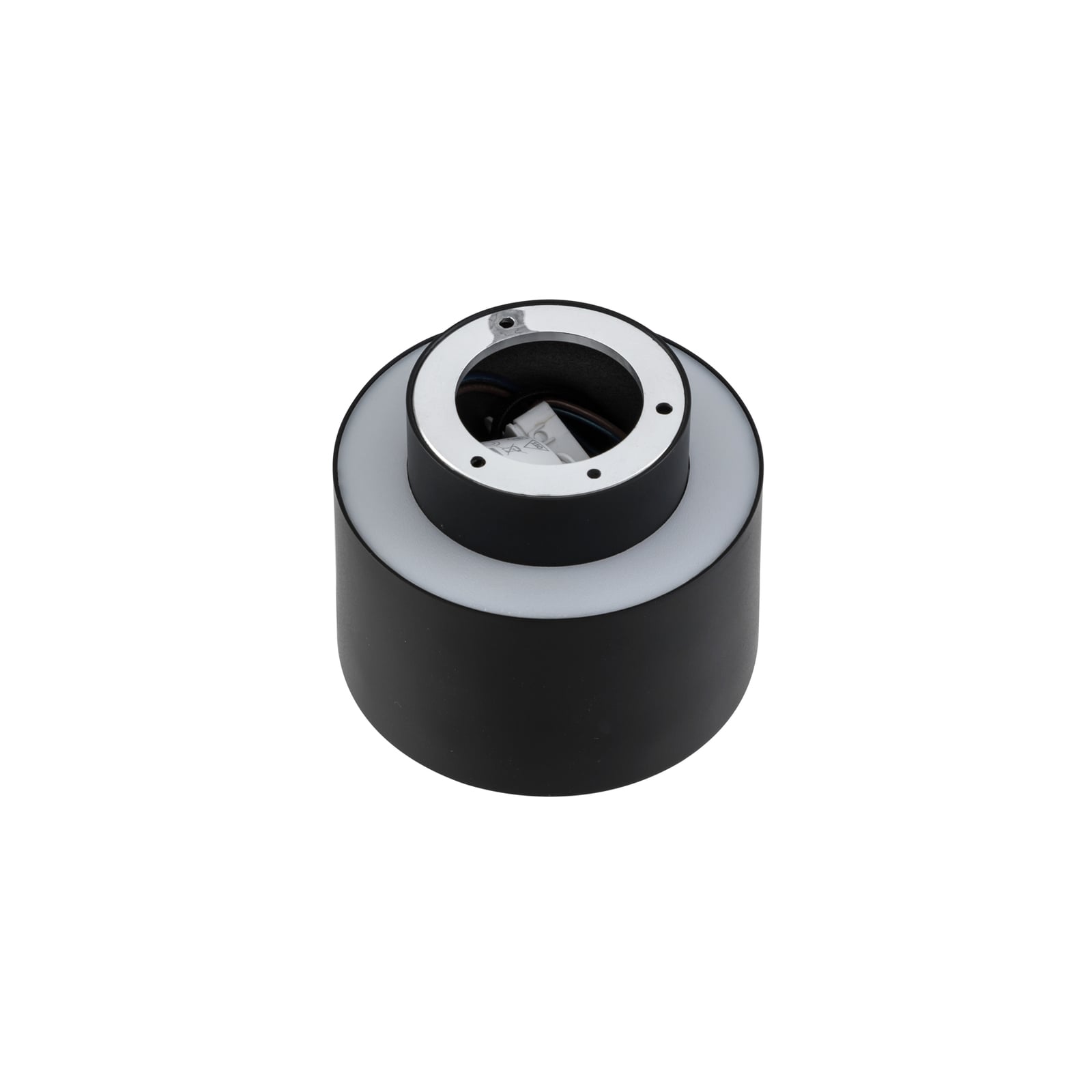 LED takspot Nivoria svart aluminium lysbilde