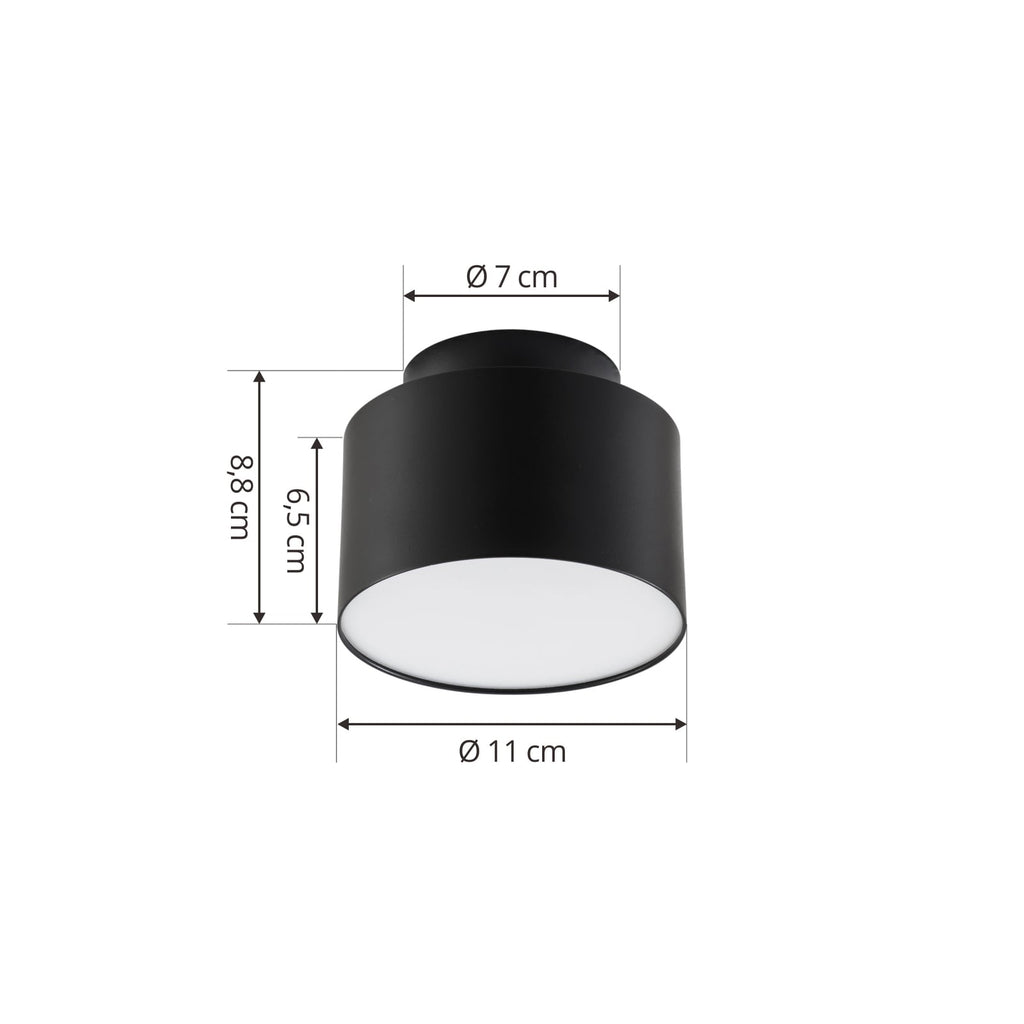LED takspot Nivoria svart aluminium montert i tak