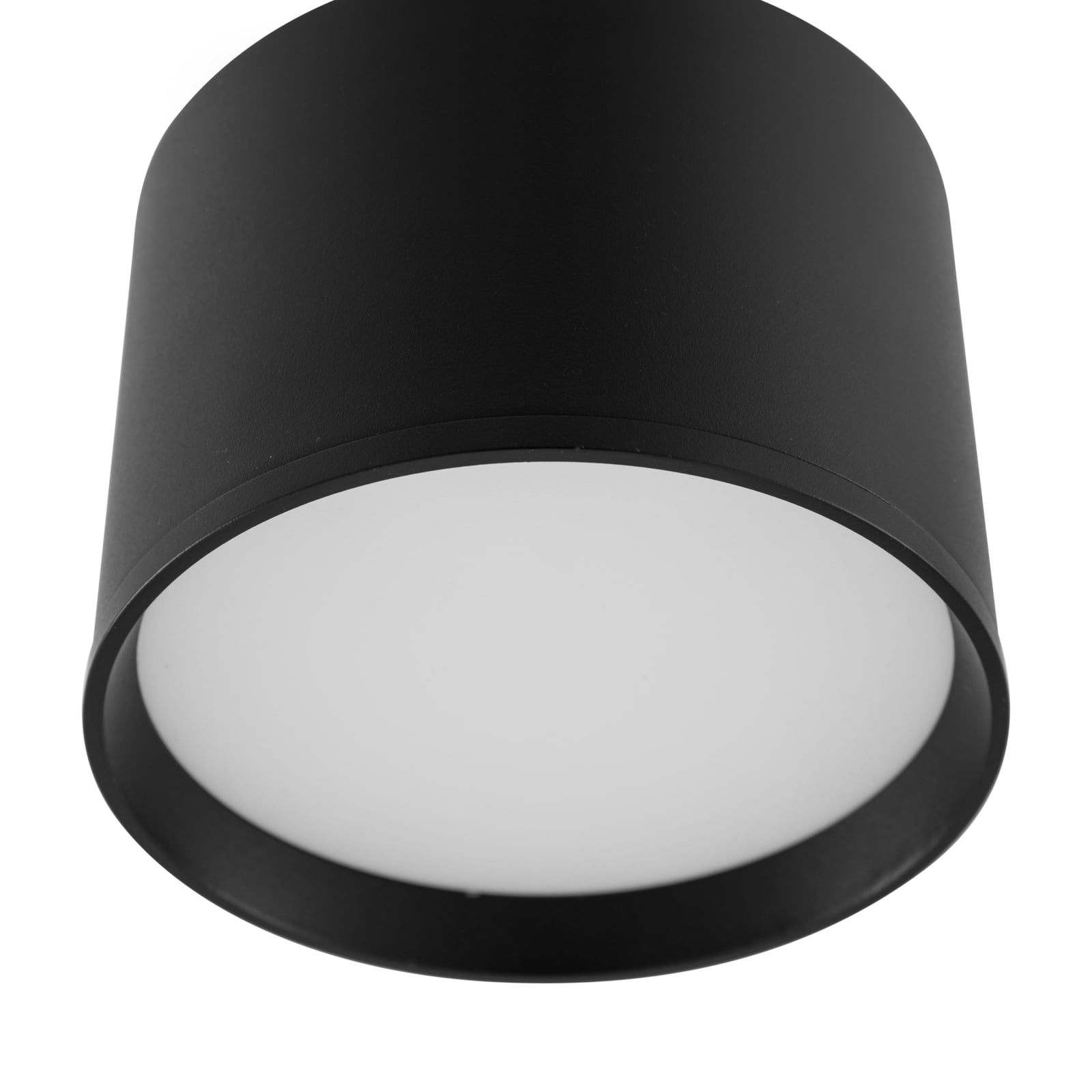 LED takspot Nivoria svart aluminium montert i tak