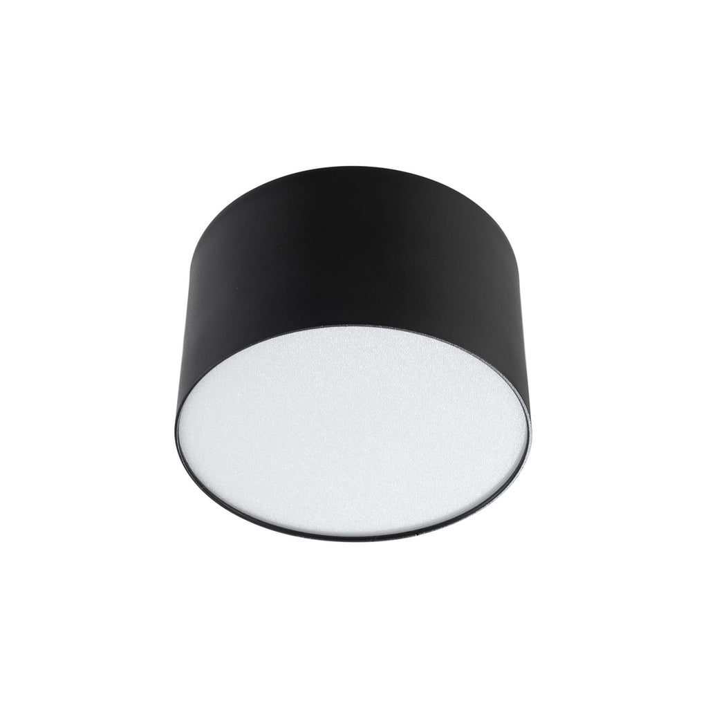 LED takspot Nivoria svart aluminium side