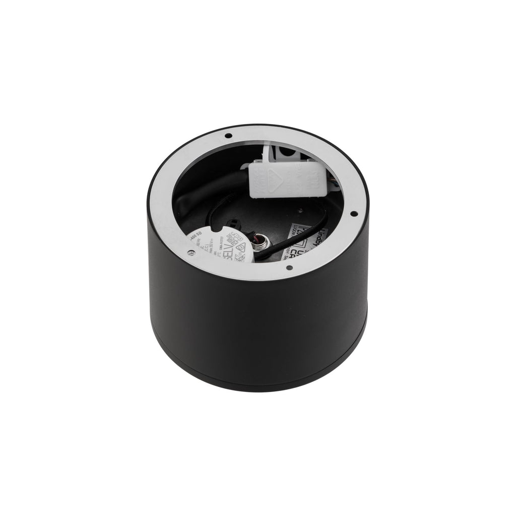 LED takspot Nivoria svart aluminium sideprofil