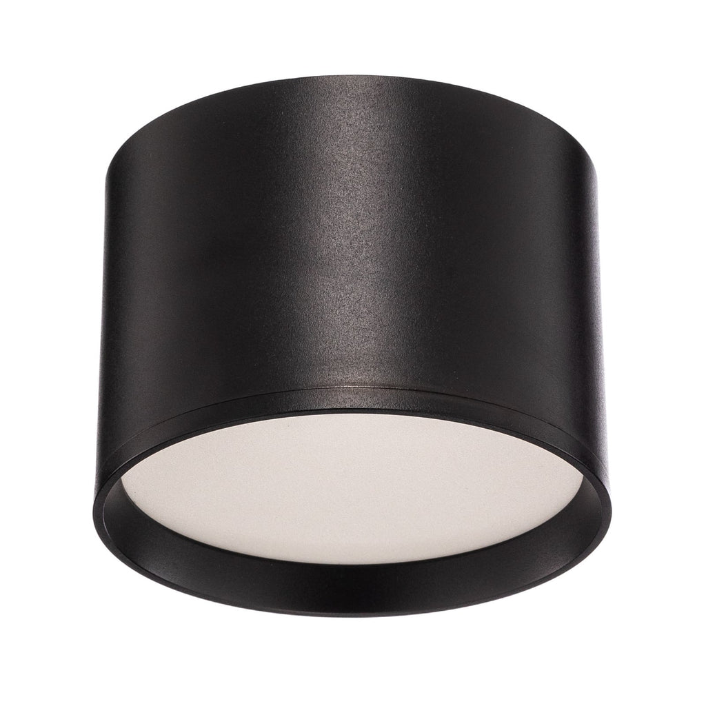 LED takspot Nivoria svart aluminium skruefeste