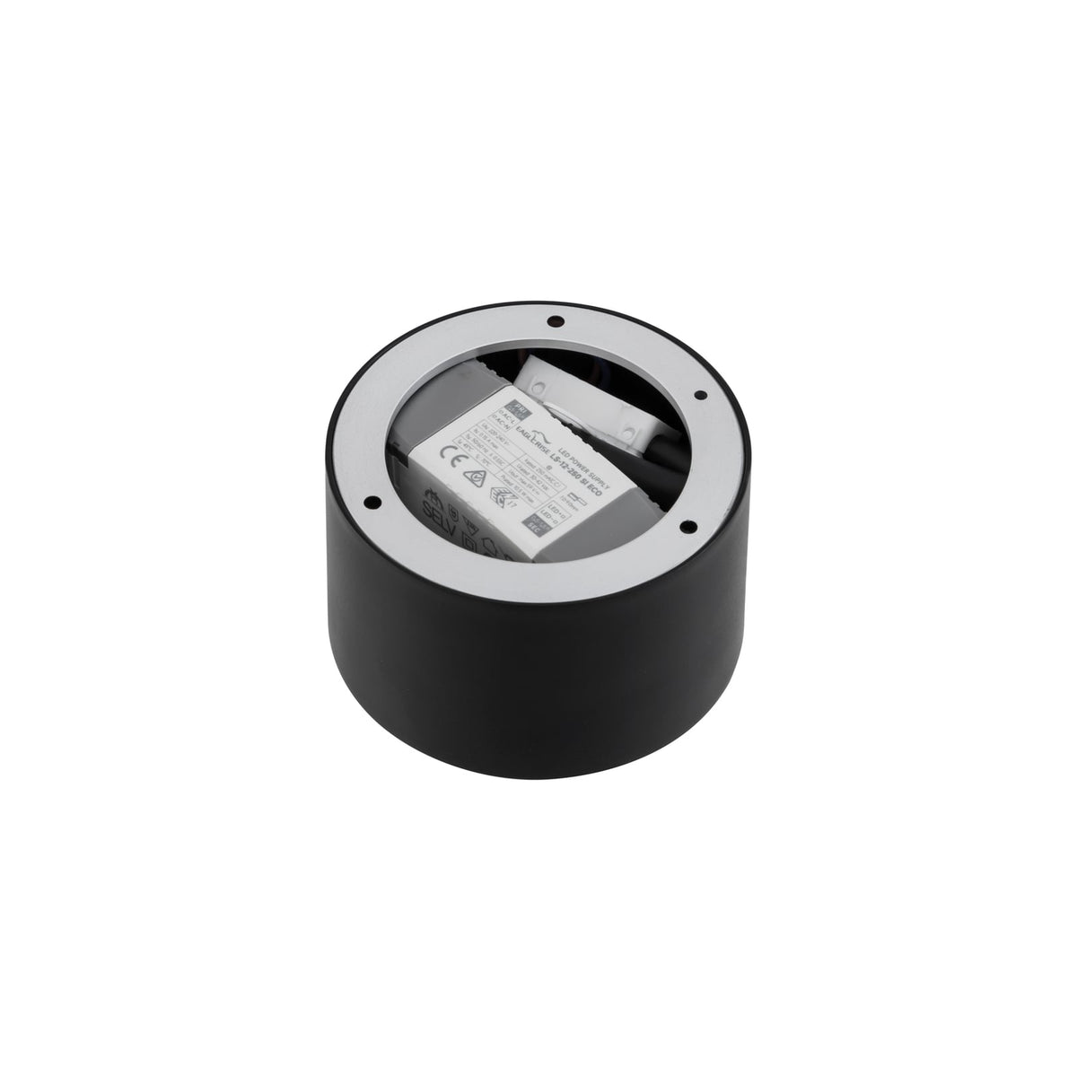 LED takspot Nivoria svart aluminium med varmt lys
