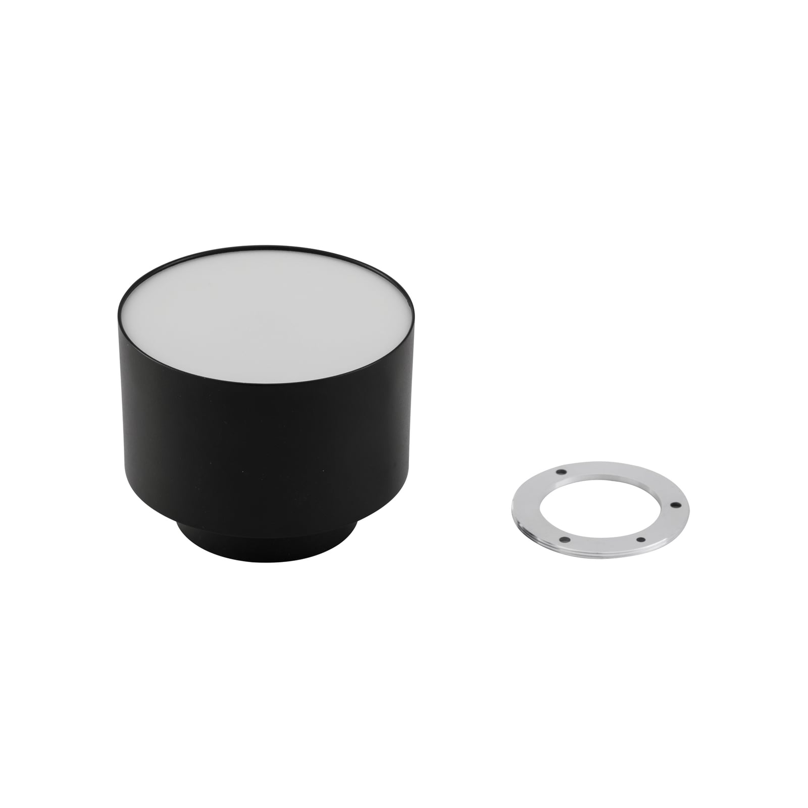 LED takspot Nivoria svart aluminium vinklet
