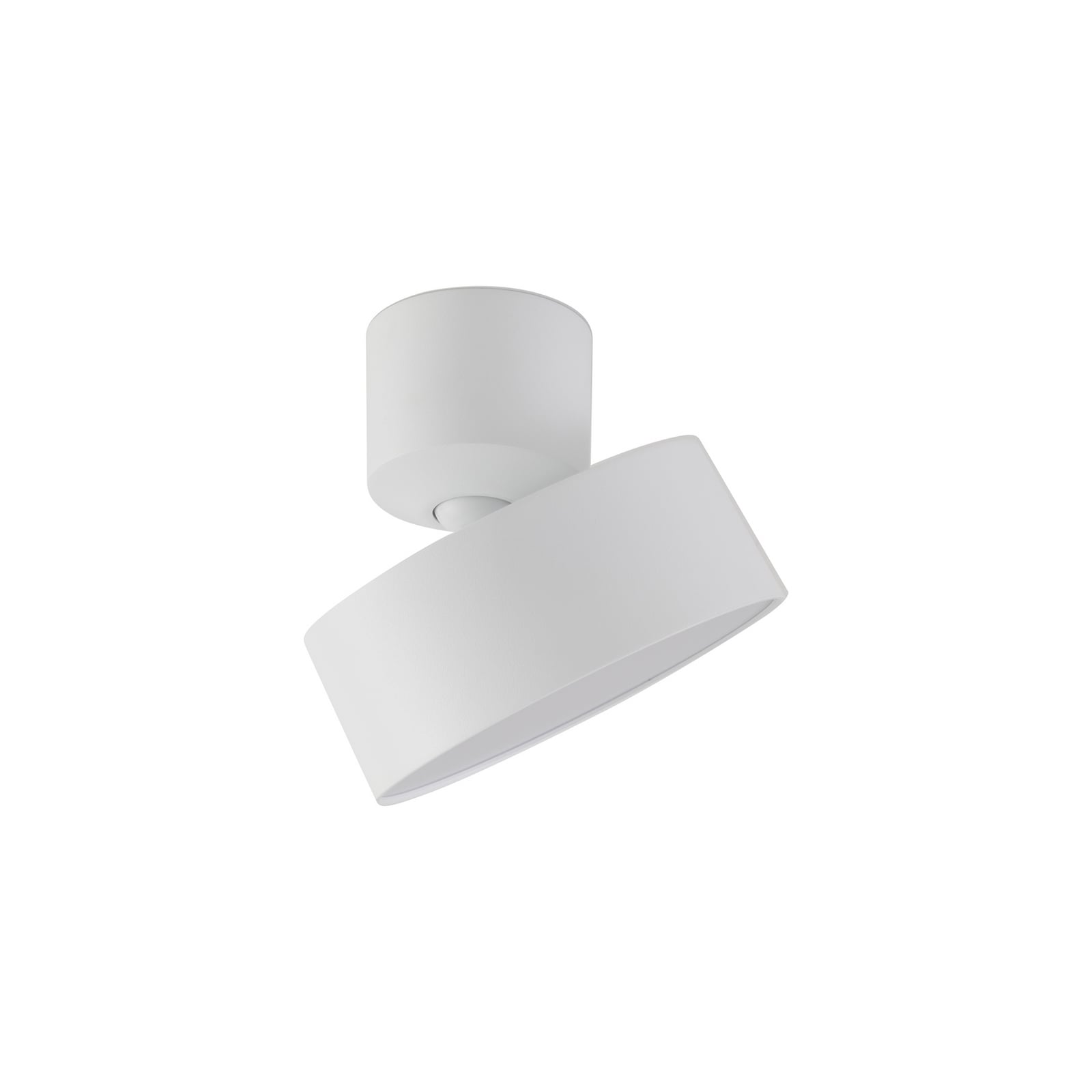 LED takspot Nivoria svingbar hvit aluminium detalj av lampehode