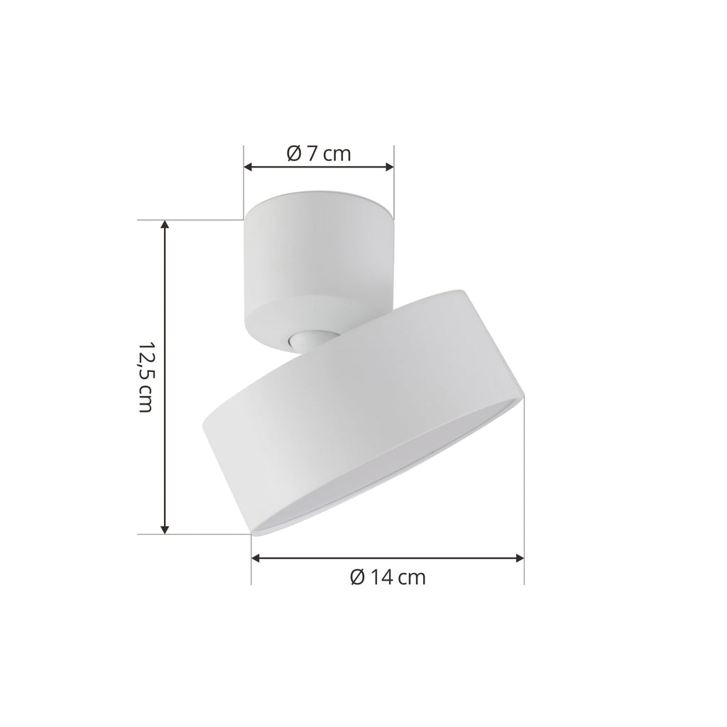 LED takspot Nivoria svingbar hvit aluminium montert i tak