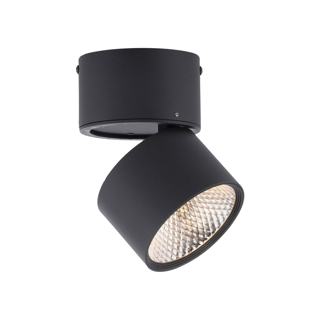 LED takspot Nola 1-lys svart dimbar 15W Ø15 cm forfra