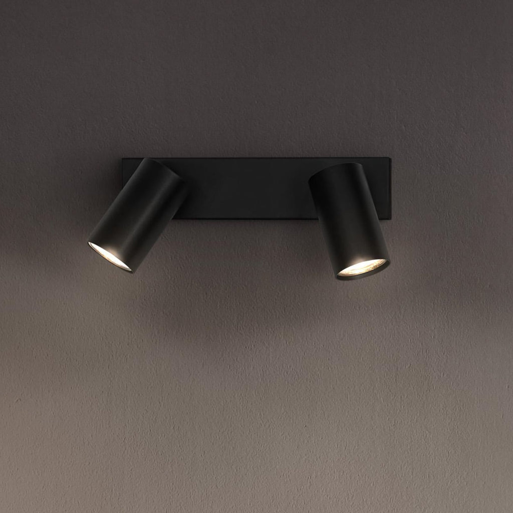 LED takspot Octagon 2-lys dimbar matt svart GU10 LEDVANCE forfra