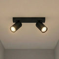 LED takspot Octagon 2-lys dimbar svart GU10 - OSRAM forfra