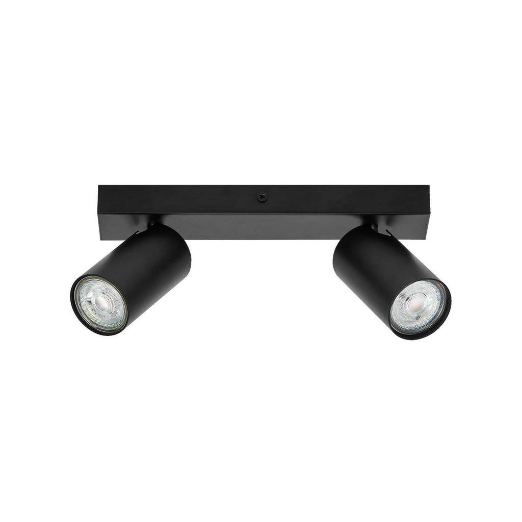 LED takspot Octagon 2-lys dimbar svart GU10 - OSRAM detalj av spotter
