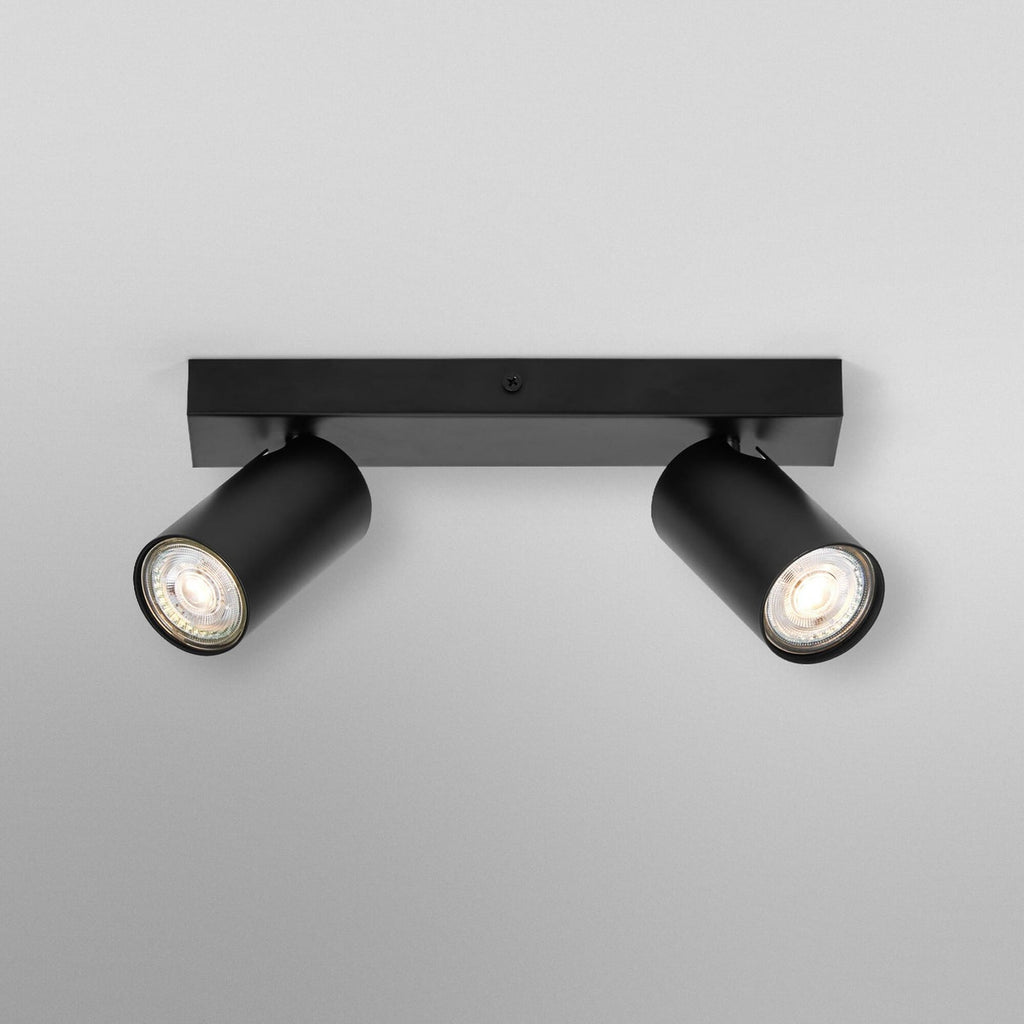 LED takspot Octagon 2-lys dimbar svart GU10 - OSRAM nærbilde av materialer