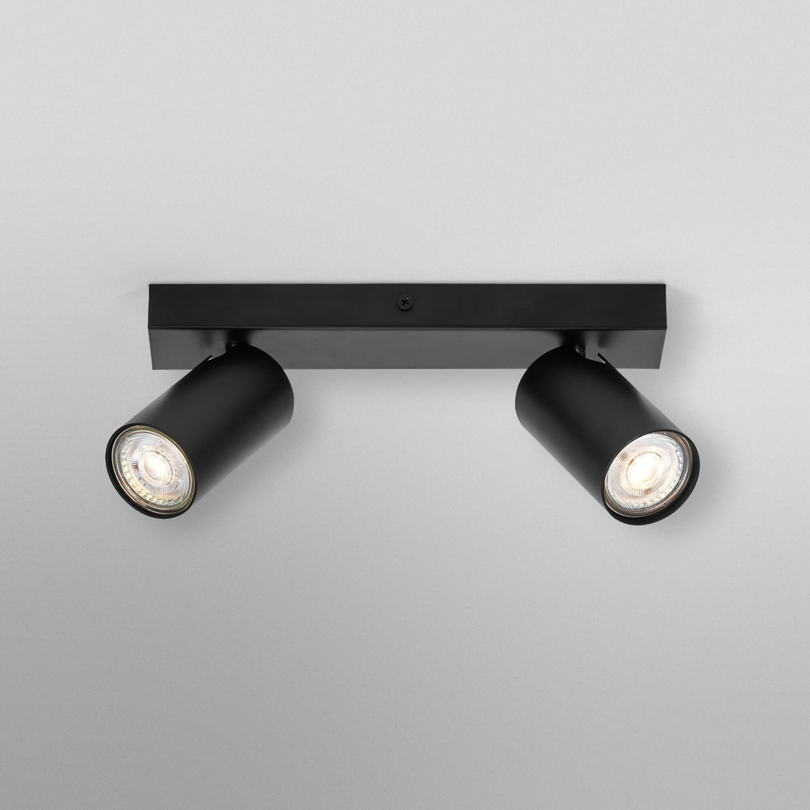 LED takspot Octagon 2-lys dimbar svart GU10 - OSRAM nærbilde av materialer