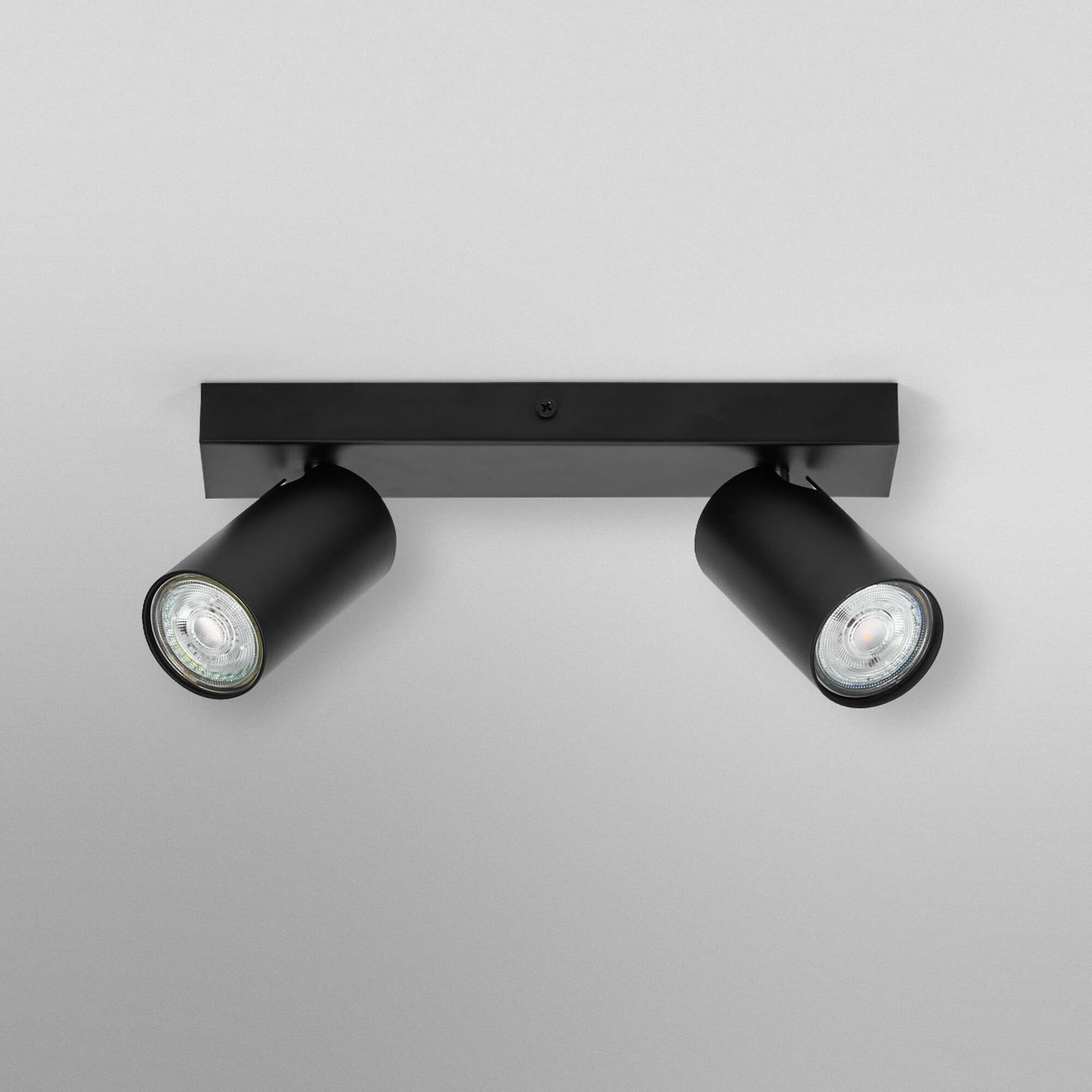 LED takspot Octagon 2-lys dimbar svart GU10 - OSRAM justerbare spotter