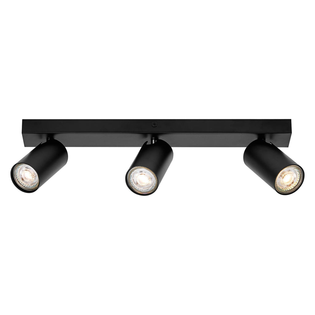 LED takspot Octagon 3-lys dimbar svart stål GU10 LEDVANCE detalj av spotter