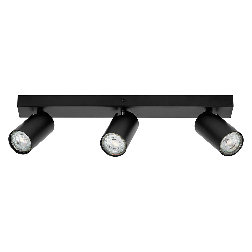 LED takspot Octagon 3-lys dimbar svart stål GU10 LEDVANCE montert i rom