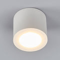 LED takspot Oso rund hvit matt dimbar IP44 8W varmhvit forfra