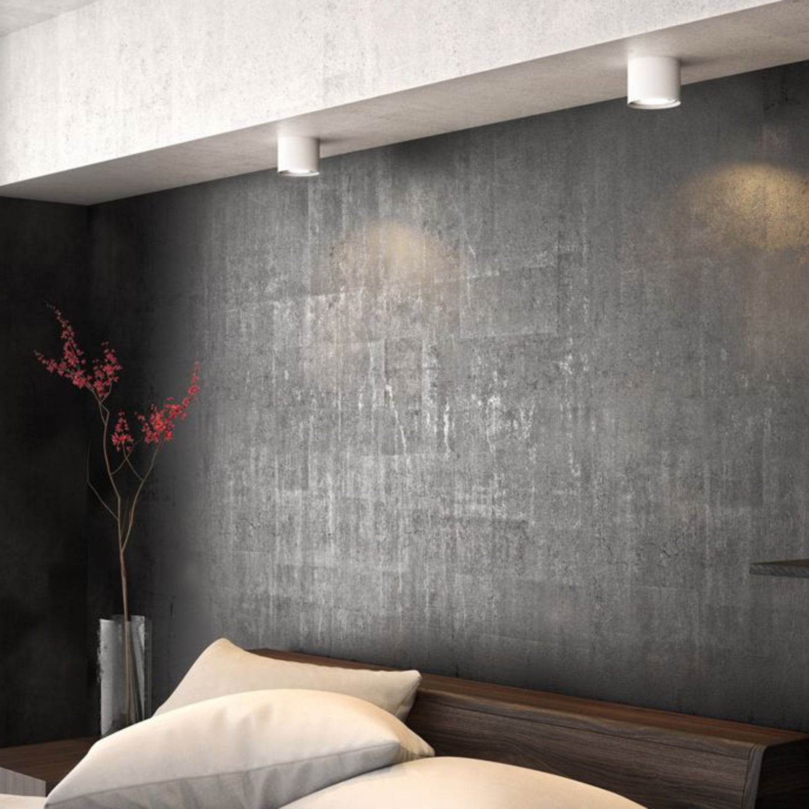 LED takspot Phase hvit svingbar dimbar 4,5W varmhvit - Philips forfra