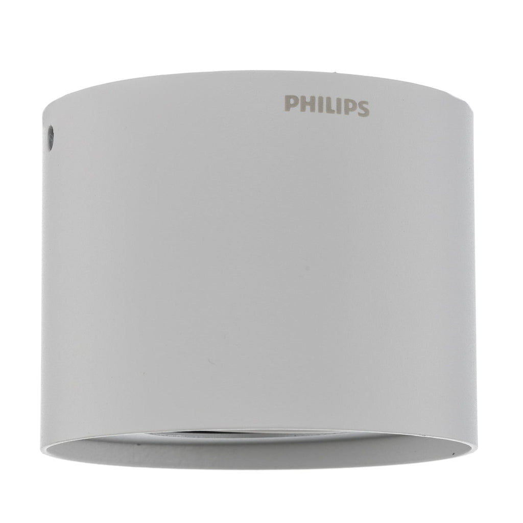 Sidevisning av LED takspot Phase hvit svingbar dimbar 4,5W varmhvit - Philips