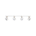 LED takspot Pluto 4-lys hvit/tre forfra