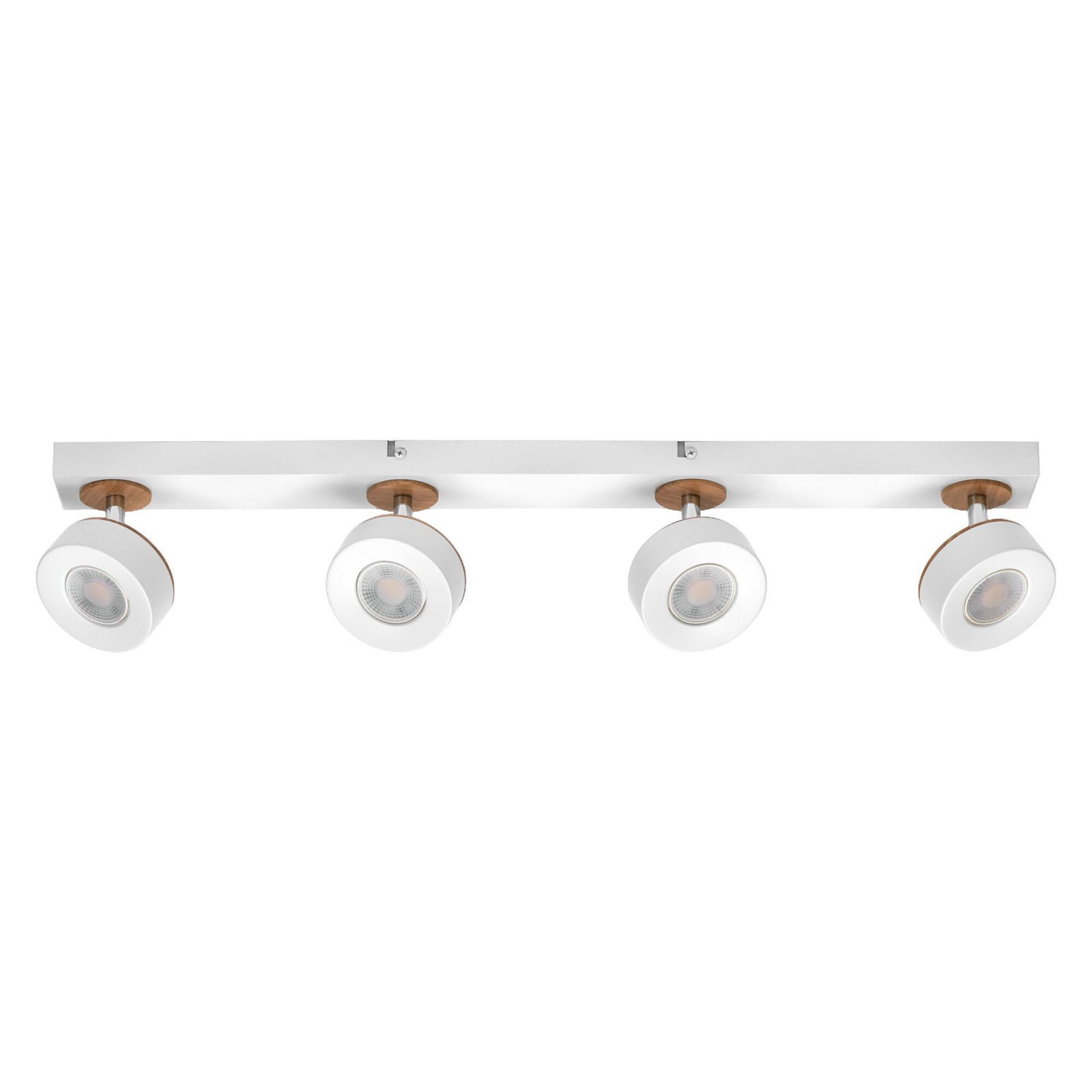 LED takspot Pluto 4-lys hvit/tre justerbare spotter