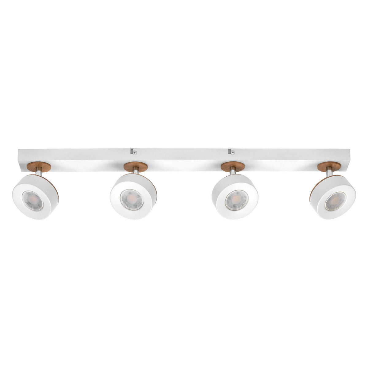 LED takspot Pluto 4-lys hvit/tre justerbare spotter