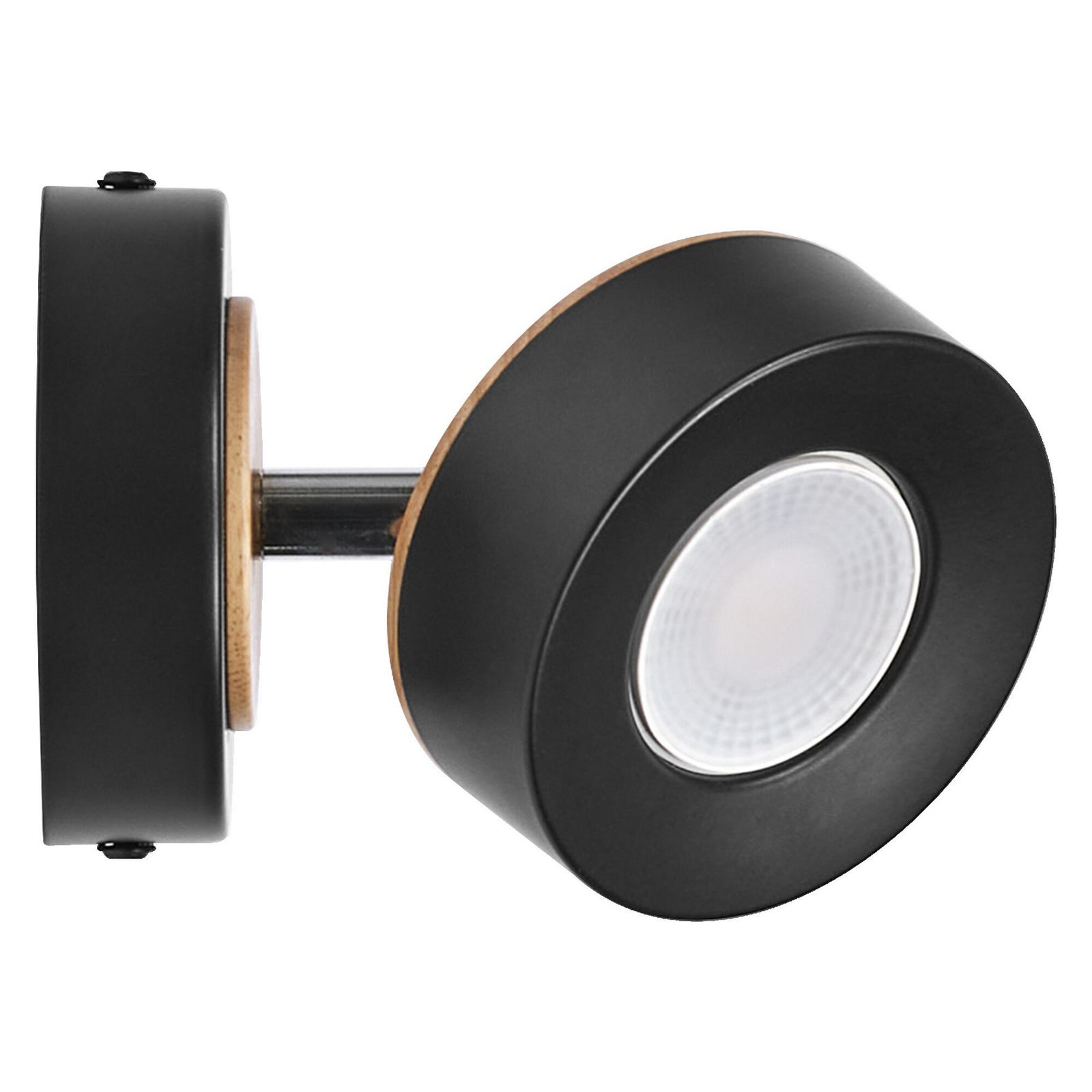 LED takspot PLUTO svart med tre 1-lys justerbar spot