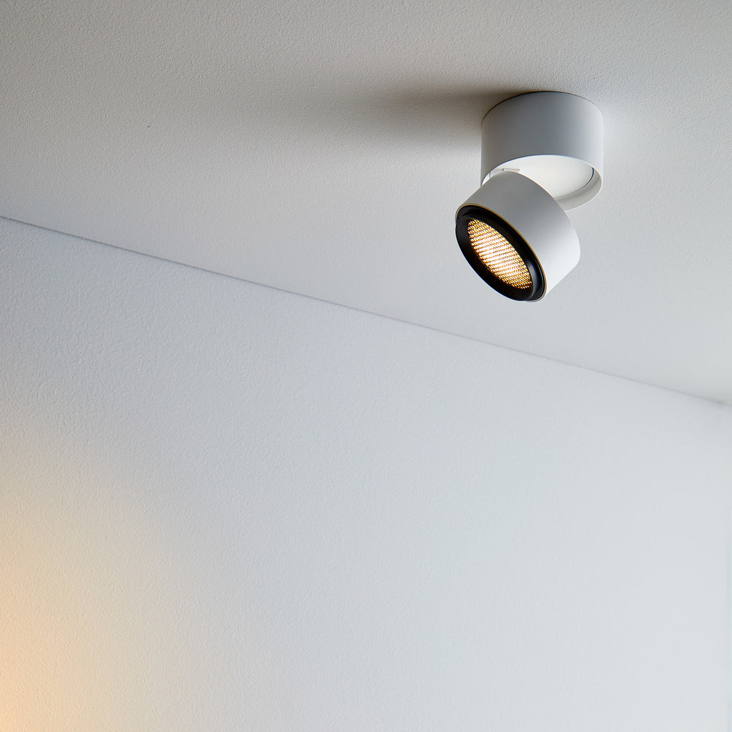 LED takspot Ray dimbar aluminium warmhvitt lys