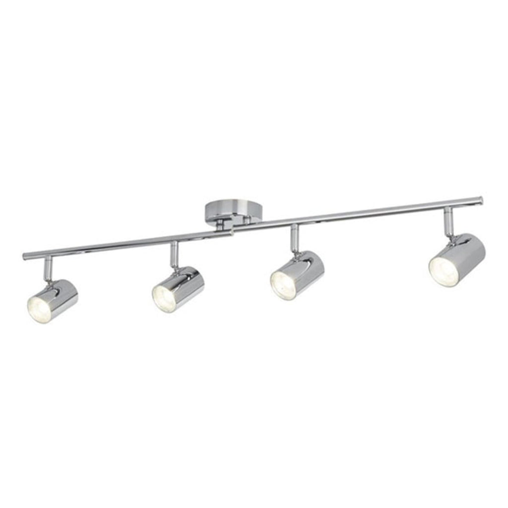 LED takspot Rollo 4-lys krom 77 cm 3000K forfra